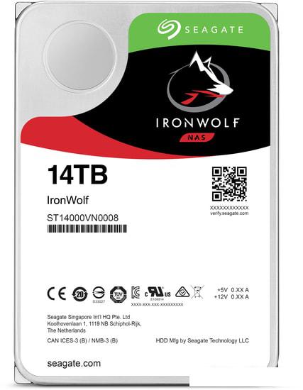 Жесткий диск Seagate IronWolf 14TB ST14000VN0008- фото