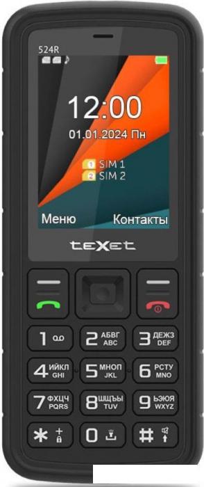 Кнопочный телефон TeXet TM-524R (черный)- фото2