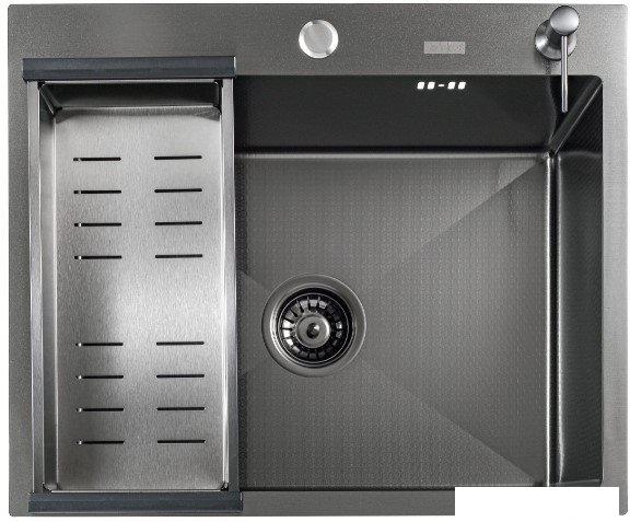 Кухонная мойка Avina Futur FK 4848 B Eco Embossing (черный нано)- фото