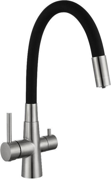 Смеситель Gross Aqua Neosteel GA3133611SSB- фото