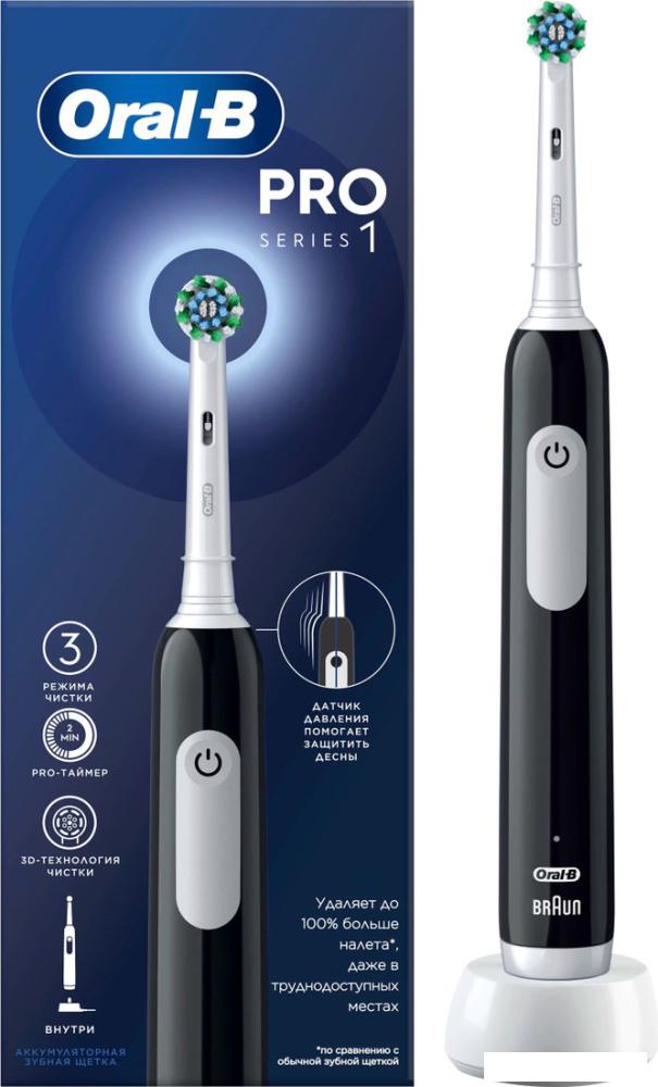 Электрическая зубная щетка Oral-B Pro Series 1 500 Black Edition D305.513.3- фото
