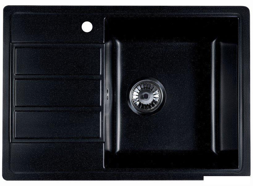 Кухонная мойка Marblan Recta R (оникс, с сифоном)