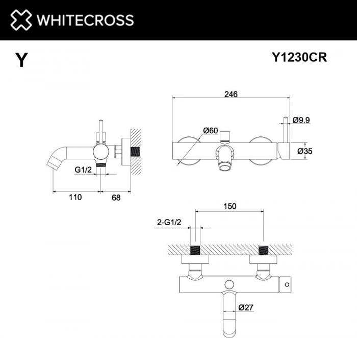 Смеситель Whitecross Y Y1230NIB (брашированный никель)- фото3