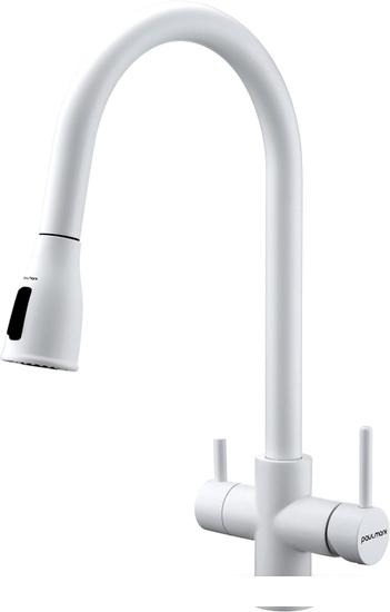 Смеситель Paulmark Lange La214212-431 (белый матовый)- фото