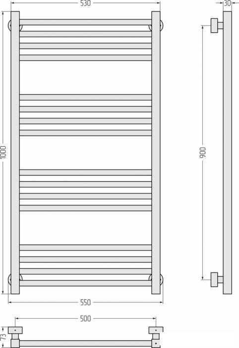 Полотенцесушитель Сунержа Модус Pro 100x50 31-0450-1050- фото3