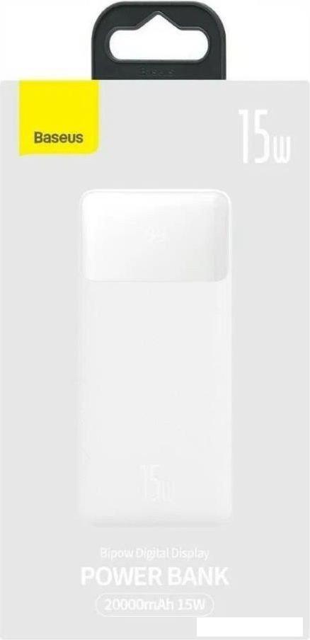Внешний аккумулятор Baseus Bipow Digital Display 20000mAh (белый)- фото4