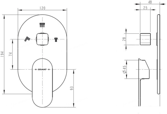 Смеситель Bravat Gina P69194C-ENG- фото2