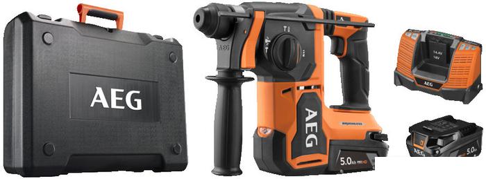 Перфоратор AEG Powertools BBH18BL2-502C 4935492343 (с 2-мя АКБ, кейс)- фото