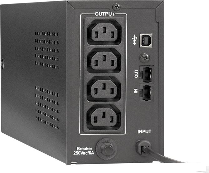 Источник бесперебойного питания ExeGate Power Back BNB-650.LED.AVR.C13.RJ.USB- фото2