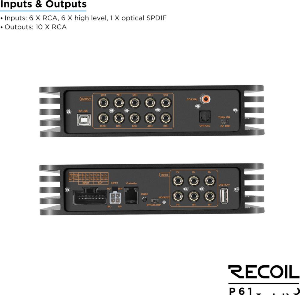 Автомобильный усилитель Recoil P610-PRO- фото4