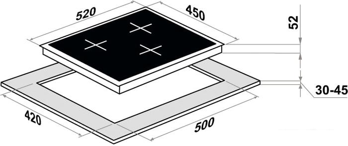 Варочная панель MAUNFELD CVCE453BK- фото2