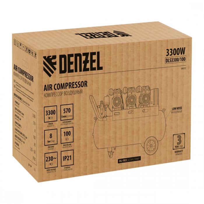 Компрессор Denzel DLS 3300/100- фото4