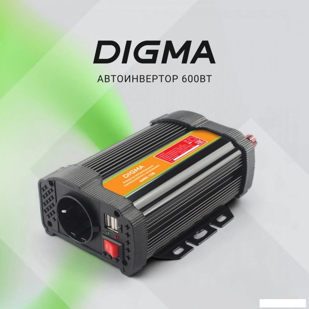 Автомобильный инвертор Digma AI600-12W- фото2