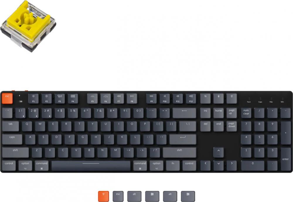 Клавиатура Keychron K5 SE RGB K5SE-E4-RU (Keychron Low Profile Optical Banana)- фото