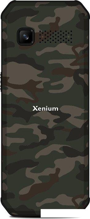 Кнопочный телефон Xenium X300 (зеленый камуфляж)- фото3