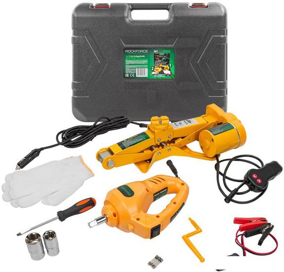 Ромбовый домкрат RockForce RF-101010 2т в кейсе- фото