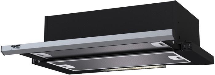 Кухонная вытяжка Krona Kamilla slim 600 black/inox (2 мотора)- фото