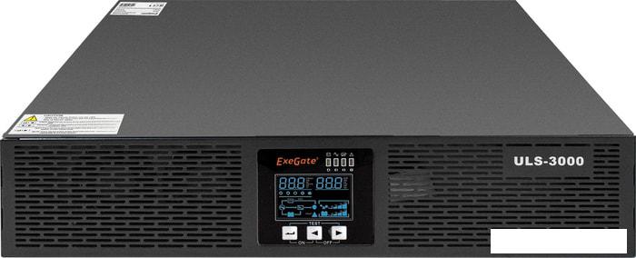 Источник бесперебойного питания ExeGate PowerExpert ULS-3000.LCD.AVR.C13.USB.RS232.SNMP.2U- фото4