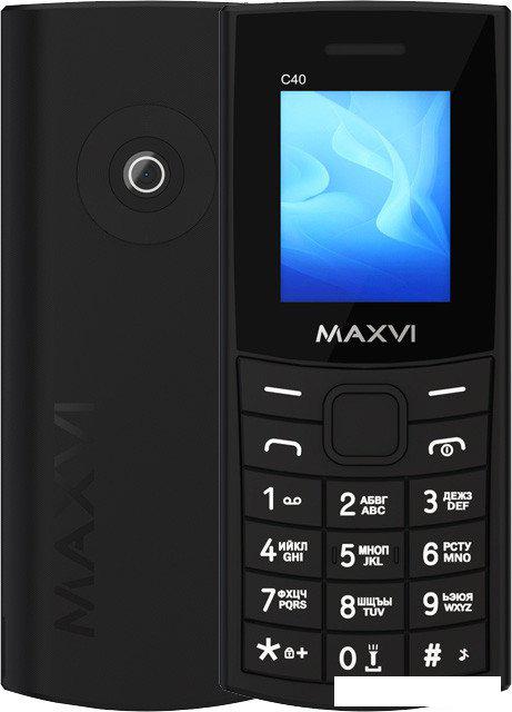 Кнопочный телефон Maxvi C40 (черный)- фото