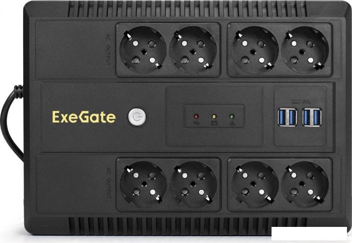 Источник бесперебойного питания ExeGate Neo NNB-1000.LED.AVR.8SH.CH EX293855RUS- фото2