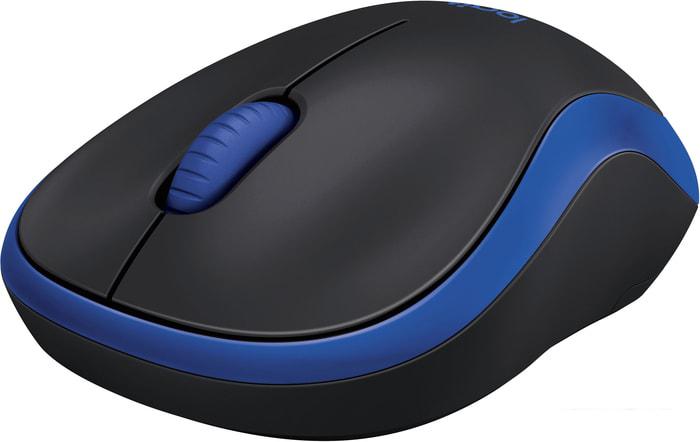 Мышь Logitech M185 (черный/синий)- фото4
