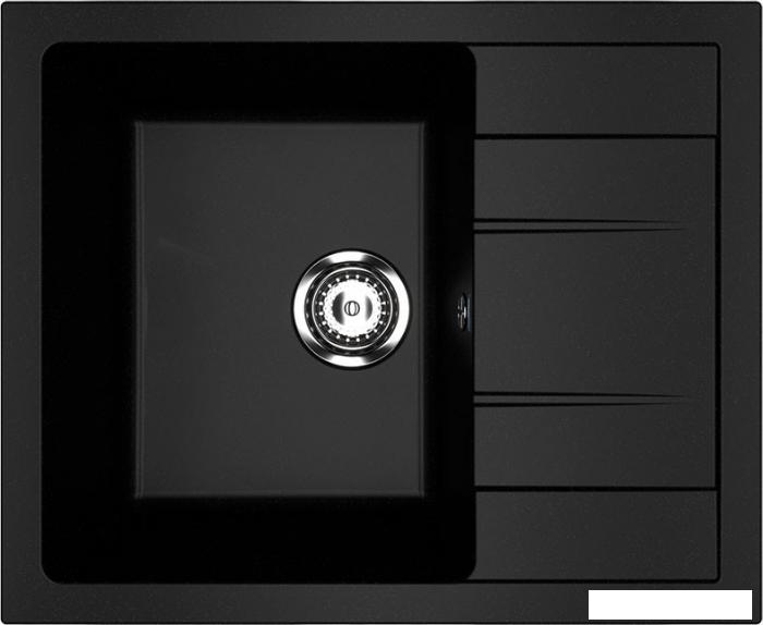Кухонная мойка Ulgran U-607 (ультра-черный)- фото