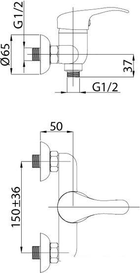 Смеситель Rubineta Optima-12/K [O20K08]- фото2