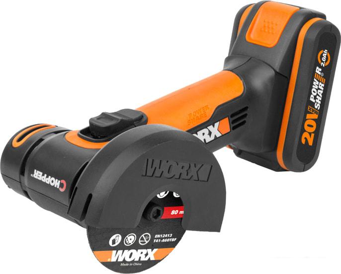 Угловая шлифмашина Worx WX801 (с 1-им АКБ, кейс)- фото2