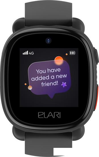 Детские умные часы Elari KidPhone 4G Lite (черный)- фото