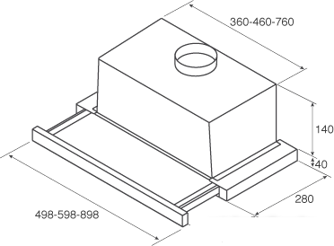 Кухонная вытяжка Jetair Aurora LX/CR/F/60 [PRF0115176]- фото2