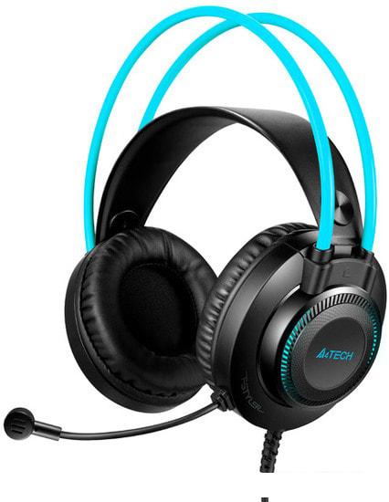 Наушники A4Tech Fstyler FH200i (черный/голубой)- фото2