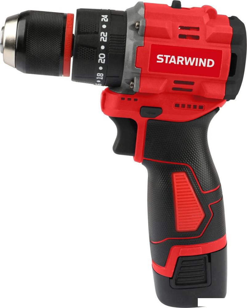 Ударная дрель-шуруповерт StarWind CDBT16-2.0/2HS1 (с 2-мя АКБ, кейс)