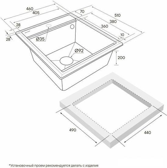Кухонная мойка Paulmark PM114651-WH- фото4