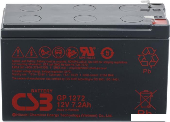 Аккумулятор для ИБП CSB GP1272 25W F2 (12В/7.2 А·ч)