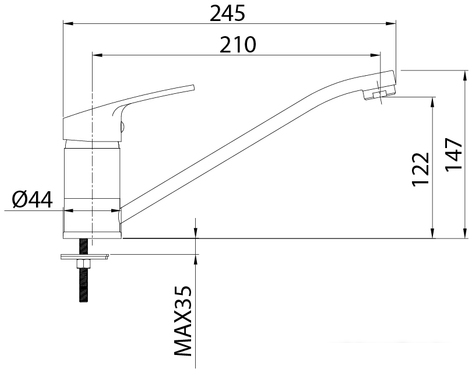 Смеситель Milardo Meal M06SB00M05- фото3