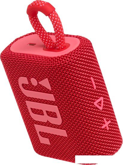 Беспроводная колонка JBL Go 3 (красный)- фото4