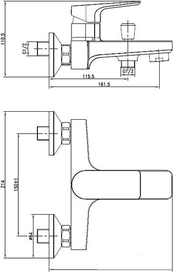 Смеситель Cersanit Nature 63064- фото2