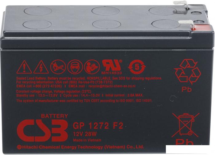 Аккумулятор для ИБП CSB GP1272 28W F2 (12В/7.2 А·ч)- фото