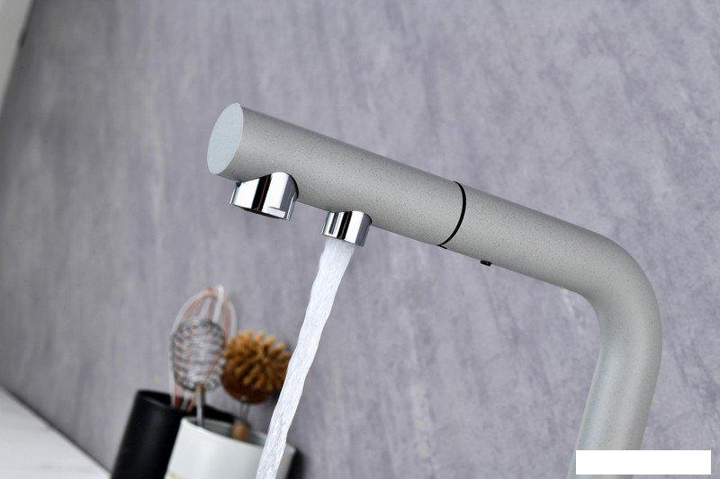 Смеситель Paulmark Serpentine SE213222-GRS (серый/серый дым)- фото3