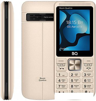 Кнопочный телефон BQ-Mobile BQ-2455 Boom Quattro (золотистый)- фото3
