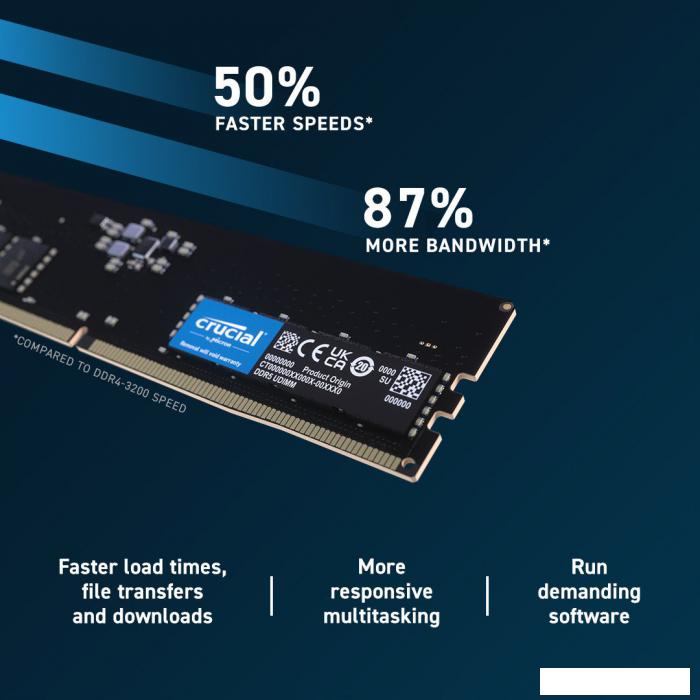 Оперативная память Crucial 16ГБ DDR5 4800 МГц CB16GU4800- фото3