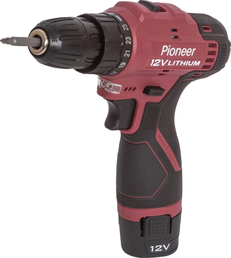 Дрель-шуруповерт Pioneer Tools CD-M1215-02C (с 2-мя АКБ, кейс)- фото2