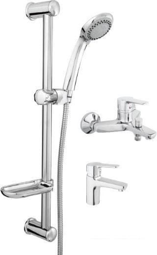Комплект смесителей Rubineta Uno-10 + Uno-18 + Varianta – Delta 625025- фото