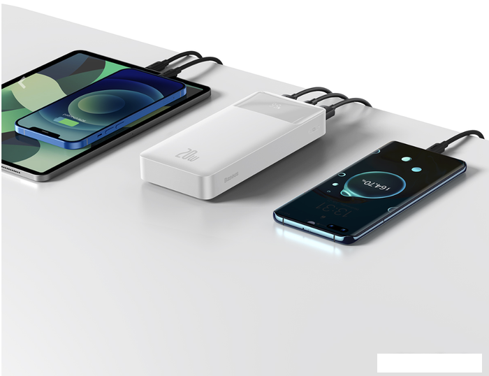 Внешний аккумулятор Baseus Bipow Fast Charge Power Bank 20W 20000mAh (белый)- фото3