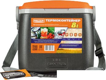 Термобокс BIOSTAL CB-8G-P 8л (черный/оранжевый)- фото