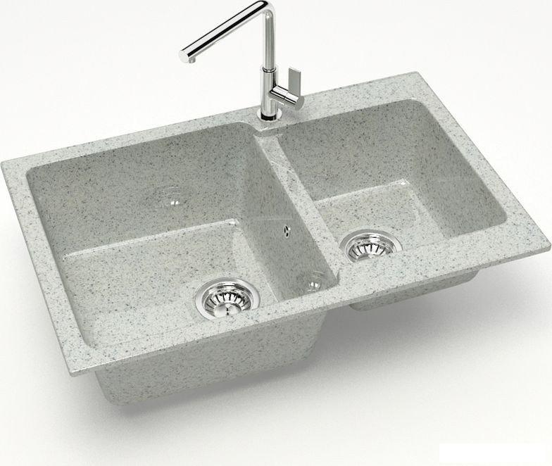 Кухонная мойка MARRBAXX Карельский камень модель 191/Q10 (светло-серый)- фото2
