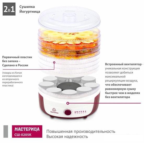 Сушилка для овощей и фруктов Мастерица СШ-0205К- фото3
