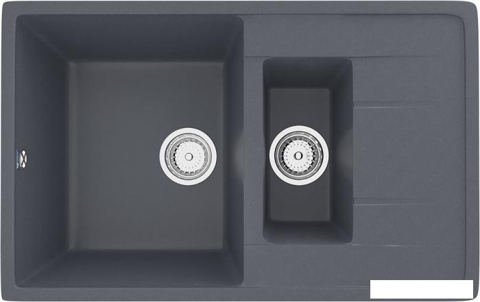 Кухонная мойка Ulgran U-205 (антрацит)- фото