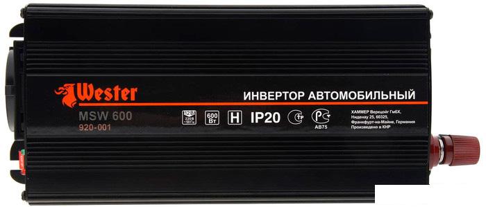 Автомобильный инвертор Wester MSW600- фото2