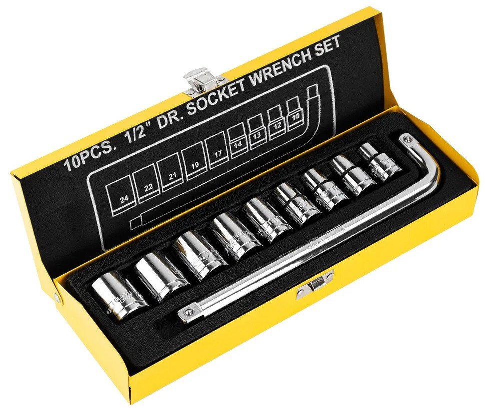 Набор трещотка с головками Deli DL2010T (10 предметов)- фото